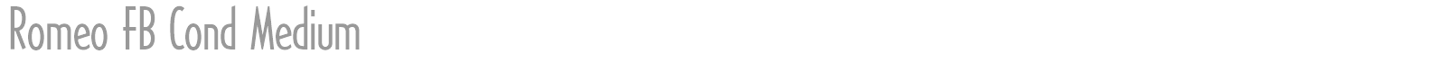 Romeo FB Cond Medium font preview